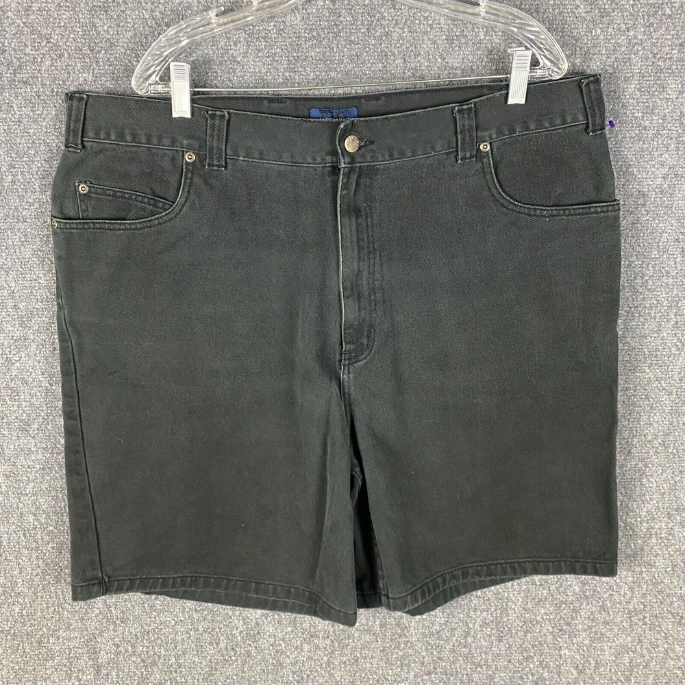 Harbor Bay Shorts Men's 44 Denim Bermuda Gray 100% Cotton‎ Zipper Fly Adults